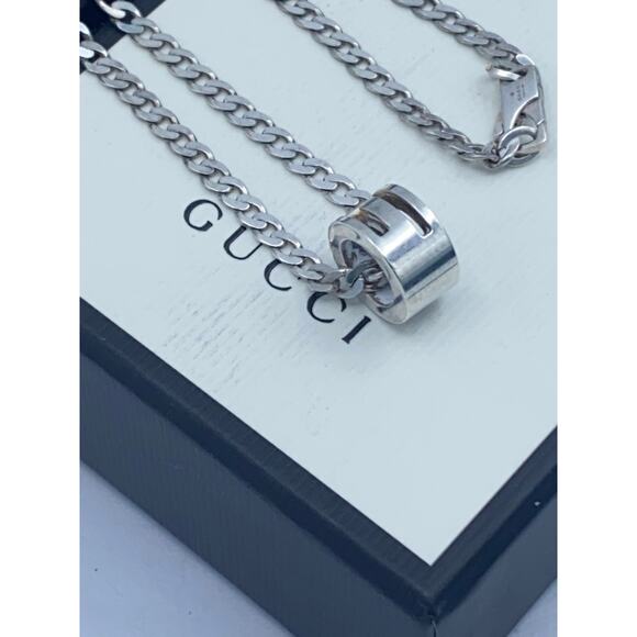 Gucci Sterling Sliver  Pendant Necklace 16" - Picture 1 of 9